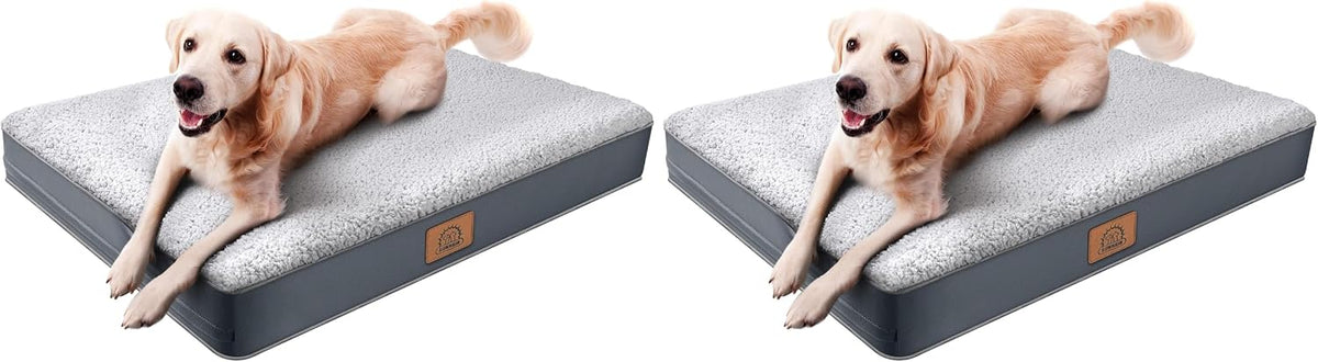 Sunheir Washable Orthopedic Large Dog Bed with Removable Cover, Pet Bed Mat