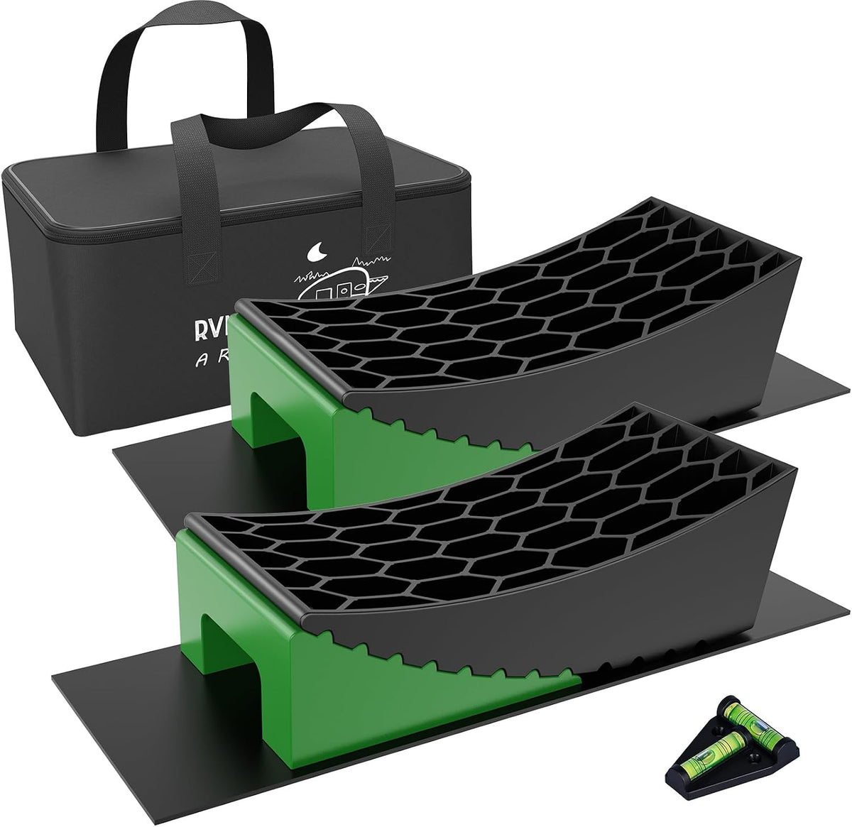 RVMATE Camper Levelers 8-Piece Kit RV Leveling Blocks Camper Wheel Chocks