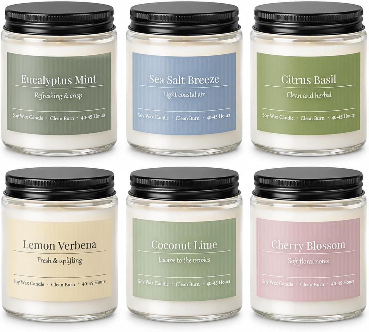 Scented Candles Gift Set for Women, 6-Pack Aromatherapy Candles for Home