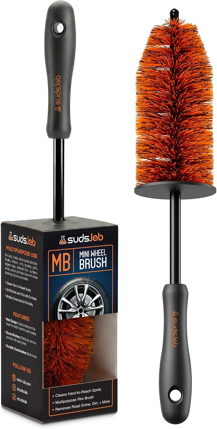 Suds Lab WB Premium Detailing Wheel Brush, Ultra-Soft, 17.7", All Vehicles