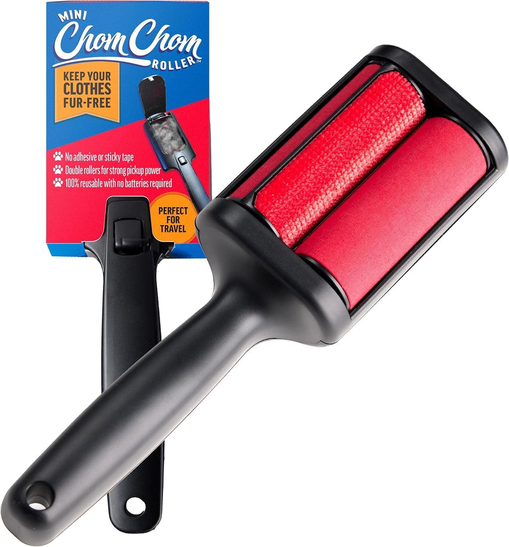 ChomChom Roller Pet Hair Remover – Original Size Reusable Lint Roller for Cat & Dog Hair on Furniture, Couch, Carpet, Car, Rugs & Bedding – Portable, Eco-Friendly (Cat)