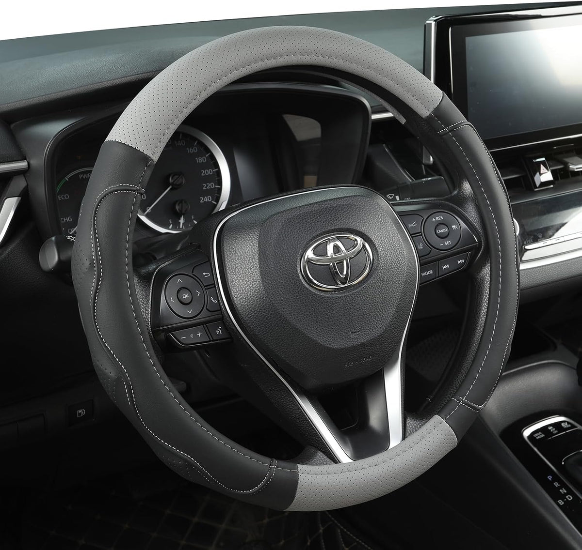 West Llama Customized Auto Car Steering Wheel Cover for Toyota (Black)
