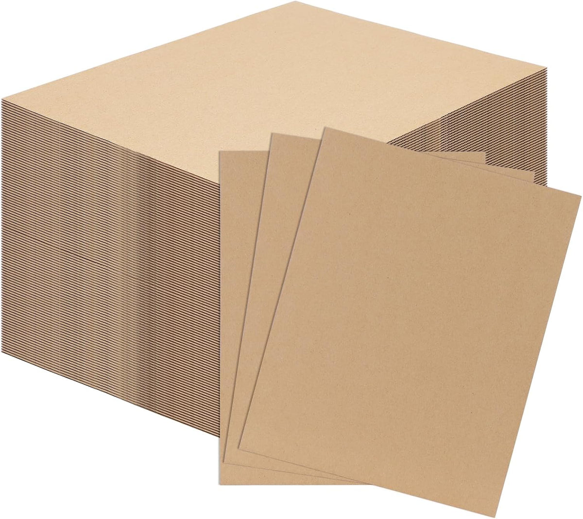RLAVBL 50 Pack 8.5x11 Corrugated Cardboard Sheets, Flat Cardboard Inserts for Shipping, Mailing, Packing, DIY Crafts