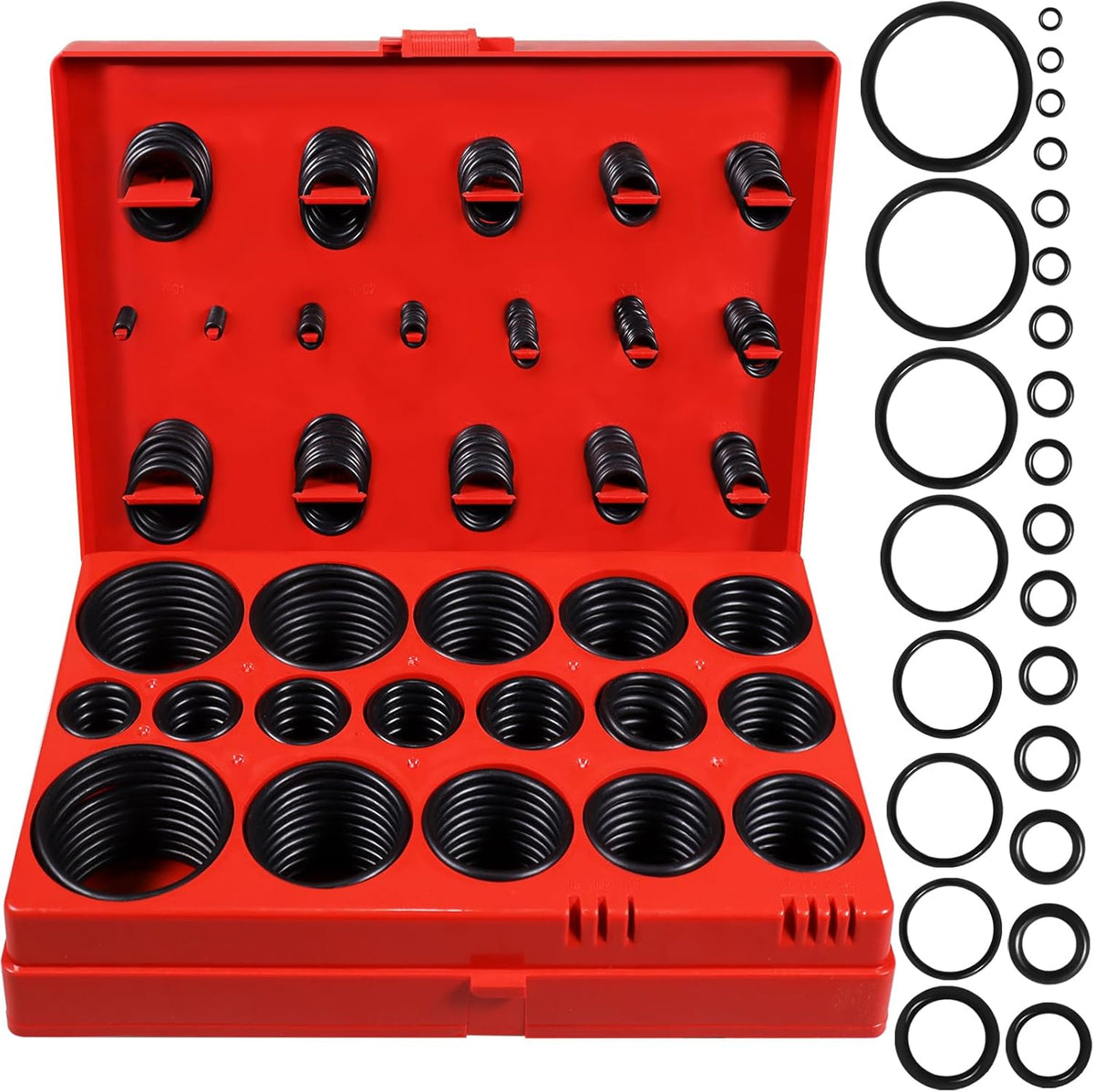 XBVV 1020 Pcs O Ring Kit 20 Size Nitrile Rubber O Ring Assortment Set for Car Auto Vehicle Repair Faucet Plumbing Air or Gas Sealing Connections Resist Oil and Heat