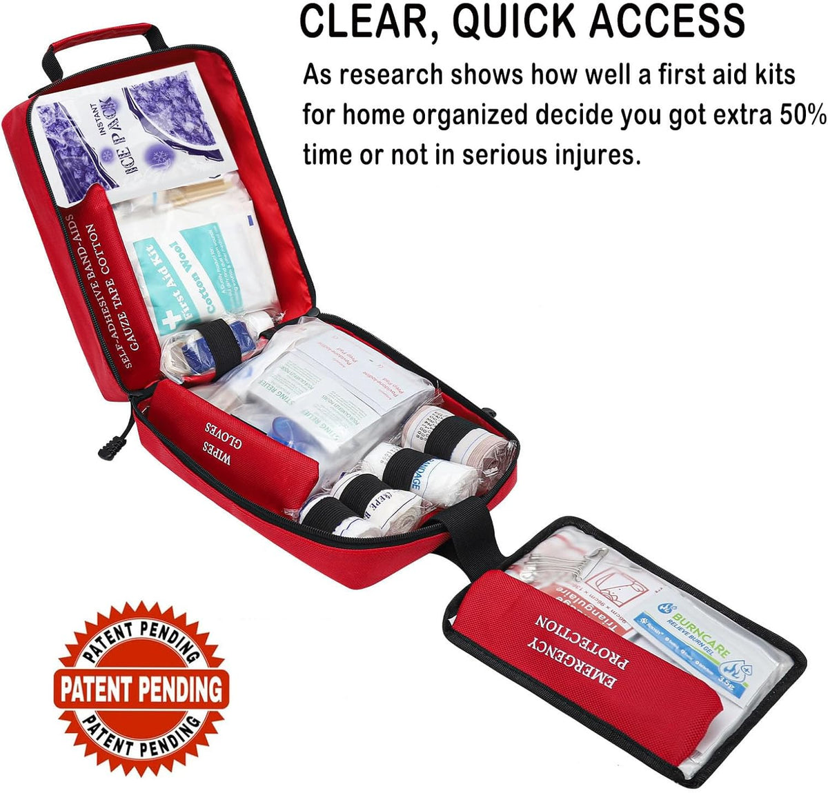 VRIEXSD 400 Piece Large First Aid Kit for Home, Car, Travel, Camping,Sports