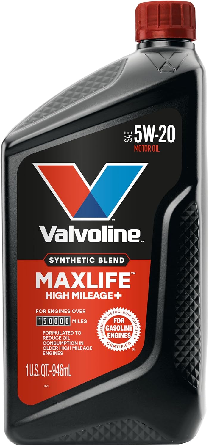 Valvoline High Mileage with MaxLife Technology SAE 10W-40 Synthetic Blend Motor Oil 5 QT