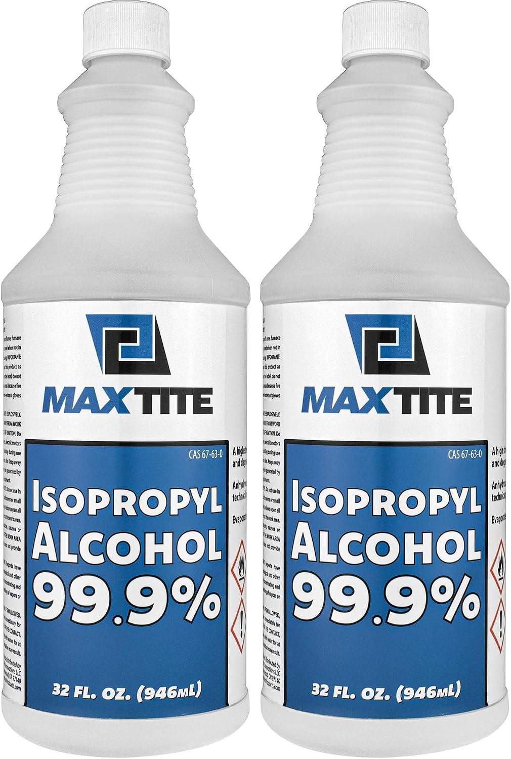 MaxTite Isopropyl Alcohol 99.9% (1 Gallon (32oz, 4 Pack))
