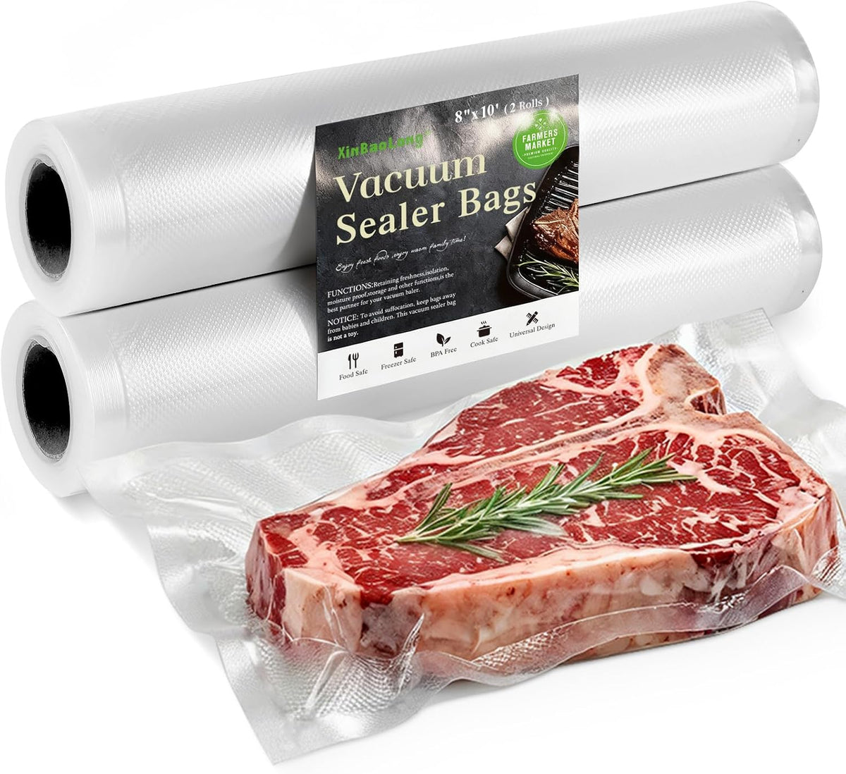 Vacuum Sealer Bags For Food 6 Pack, Kitchen Essentials