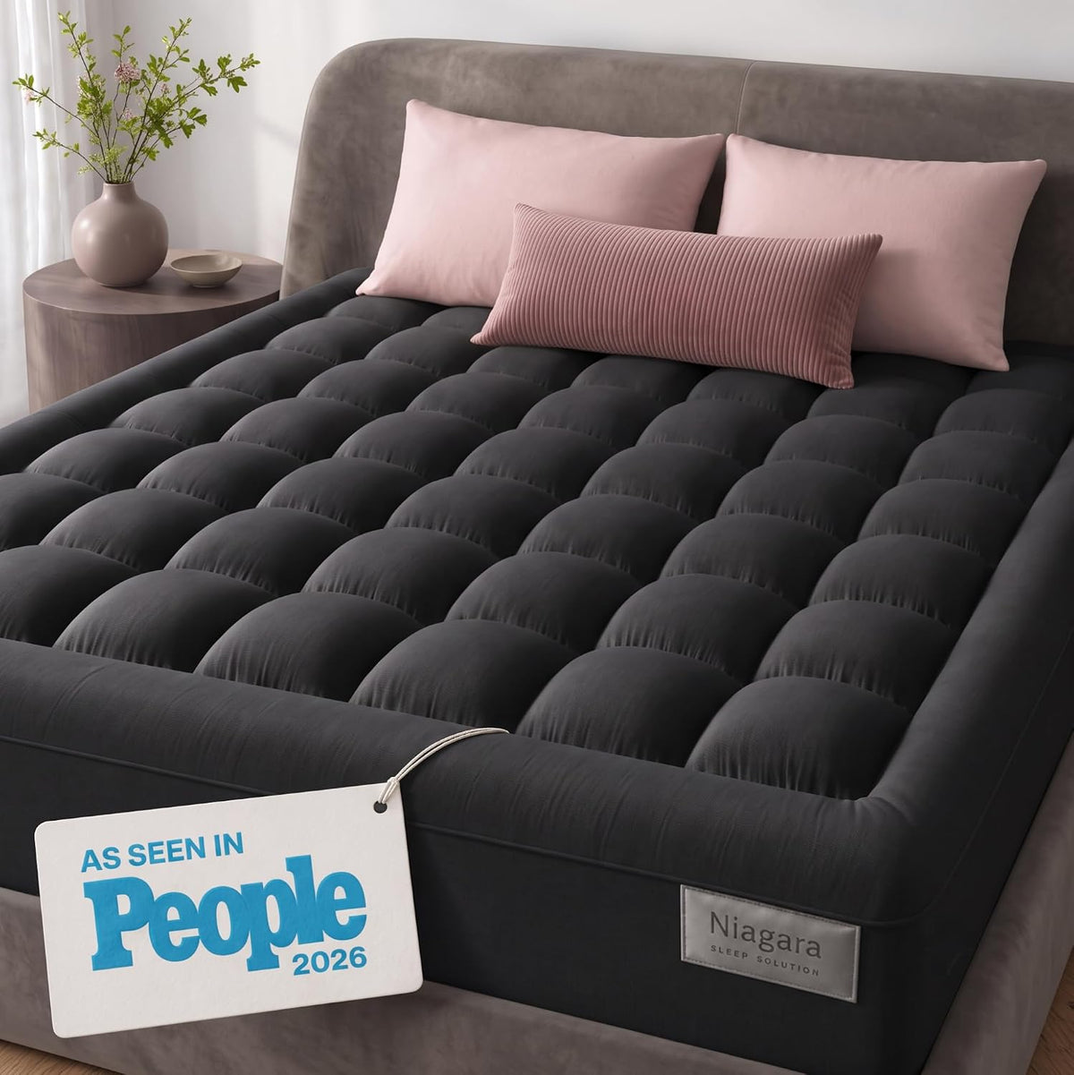Niagara Sleep Solution Ultra Soft Queen Size Mattress Pad, Pillow Top