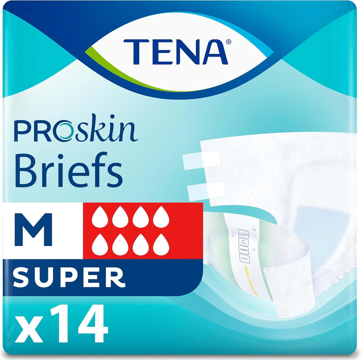 TENA Proskin Super Briefs, Incontinence Adult Diapers, Unisex, Large, 56 ct