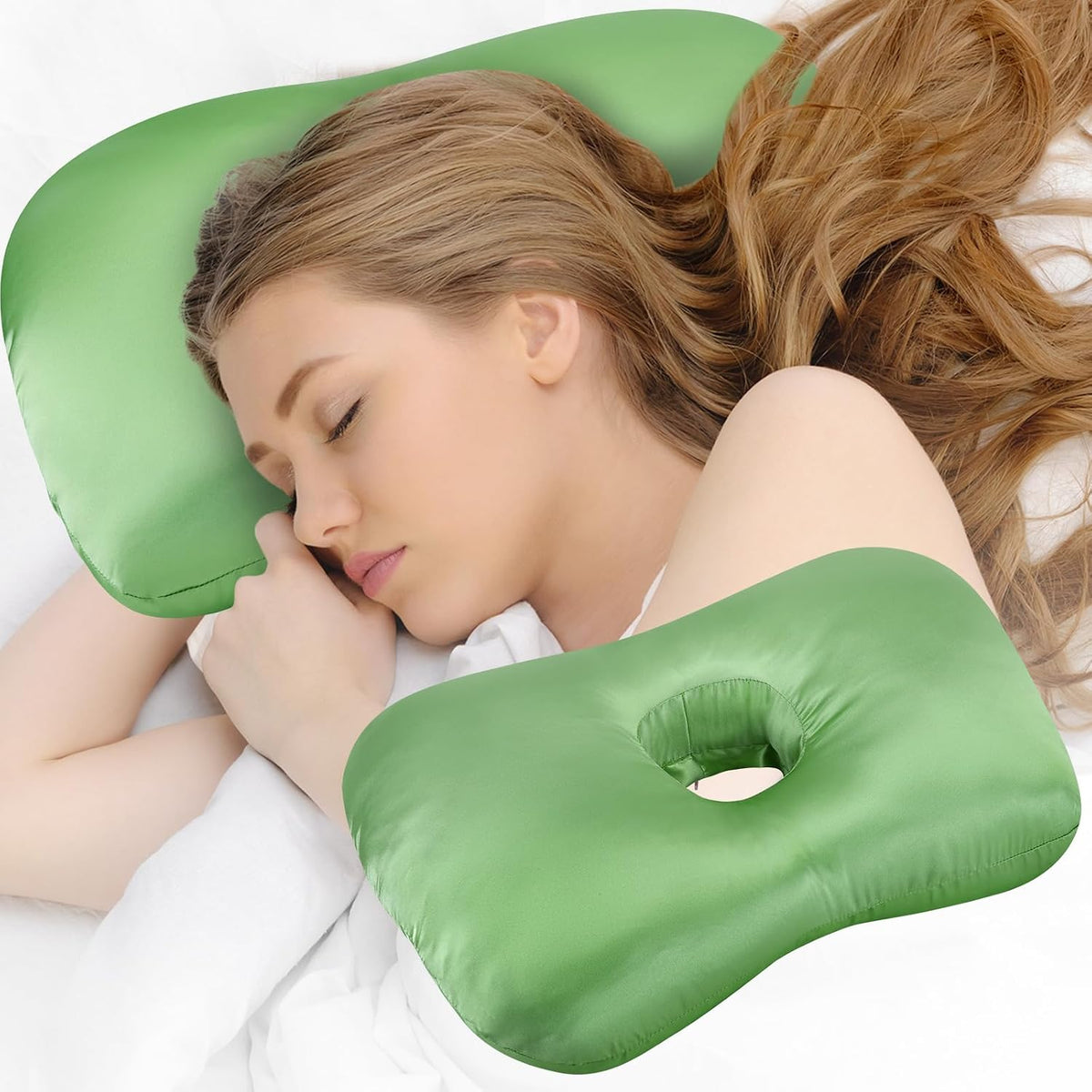Ear Piercing Pillow, Ear Pillow with Ear Hole for Side Sleepers