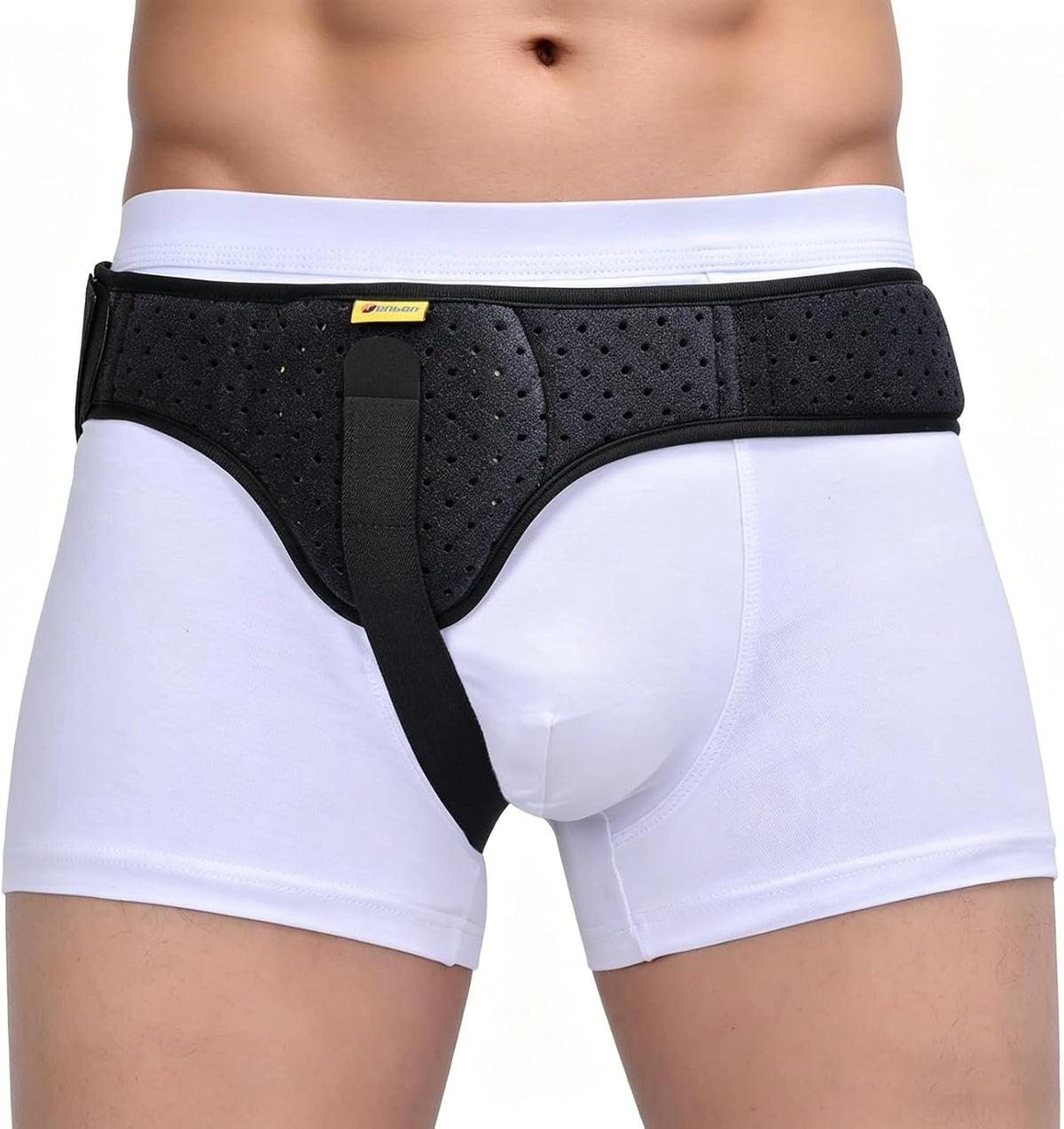 Tenbon Hernia Belts for Men and Women Left or Right Side Hernia Support Truss for Inguinal Groin Pain with Removable Compression Pads for Pref or Post-Surgical, Femoral, Comfortable Adjustable Waist Strap Guard