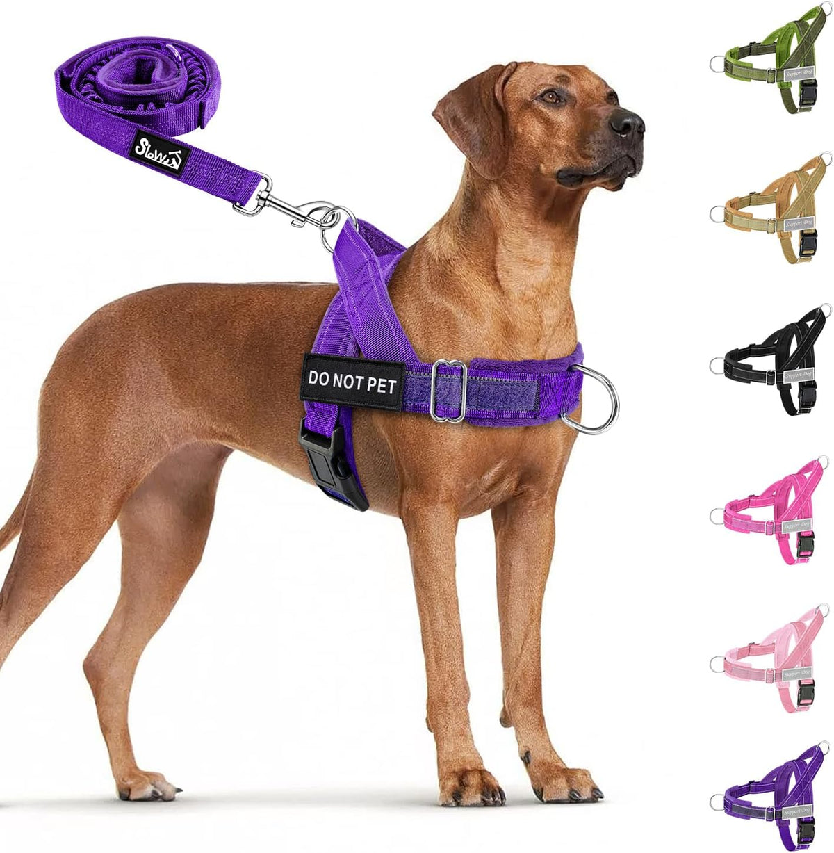 SlowTon No Pull Dog Harness with Front Clip - Heavy Duty, Soft Padded