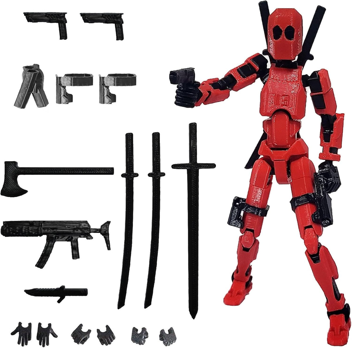 FoxVilla Titan 13 3D Printed Action Figure, Assembled Dummy 13 (Golden)