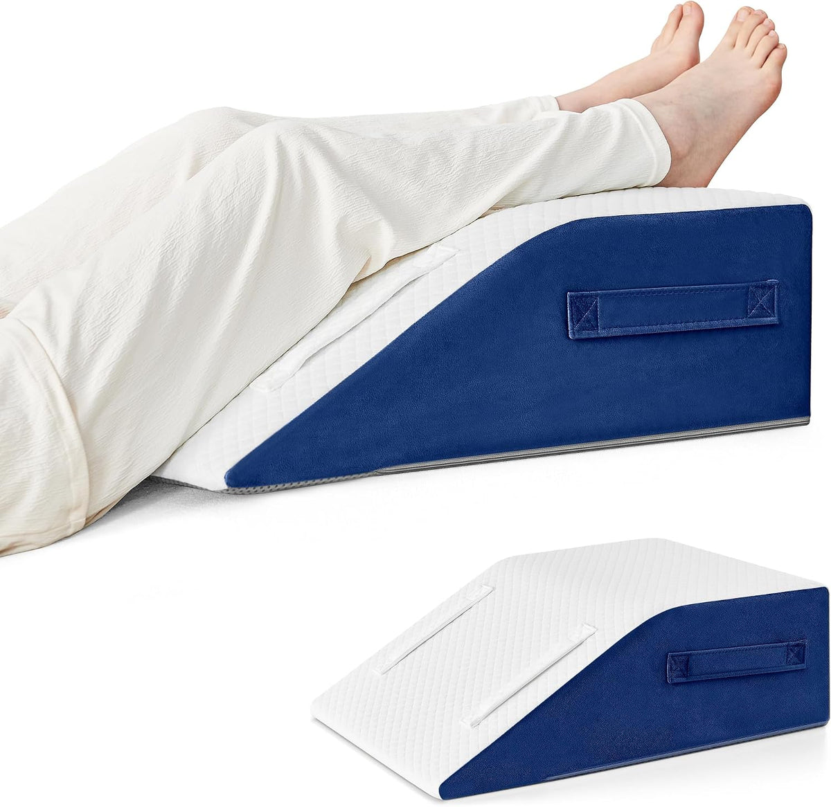 Yojoker 4PCS Orthopedic Bed Wedge Pillow Set for Sleeping, Post Surgery Foam Pillow for Body, Back and Leg Pain Relief, Triangle Adjustable Support Pillow - Acid Reflux, Anti Snoring & GERD Sleeping