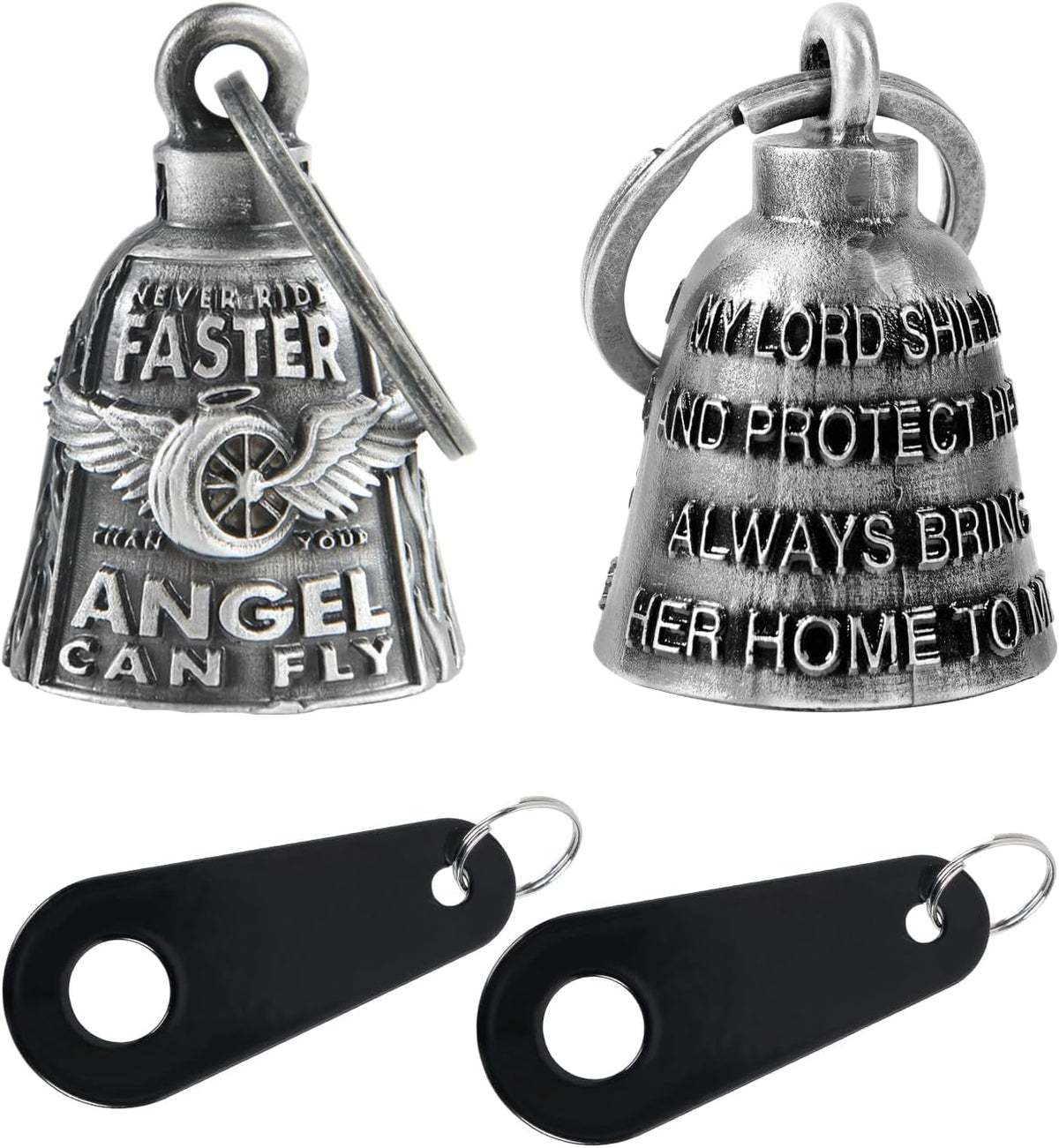 Dream Apparel Motorcycle Bells for Bikers Guardian Angel Gremlin Motorcycle Bells for Motorcycle Rider Key Chain for Luck