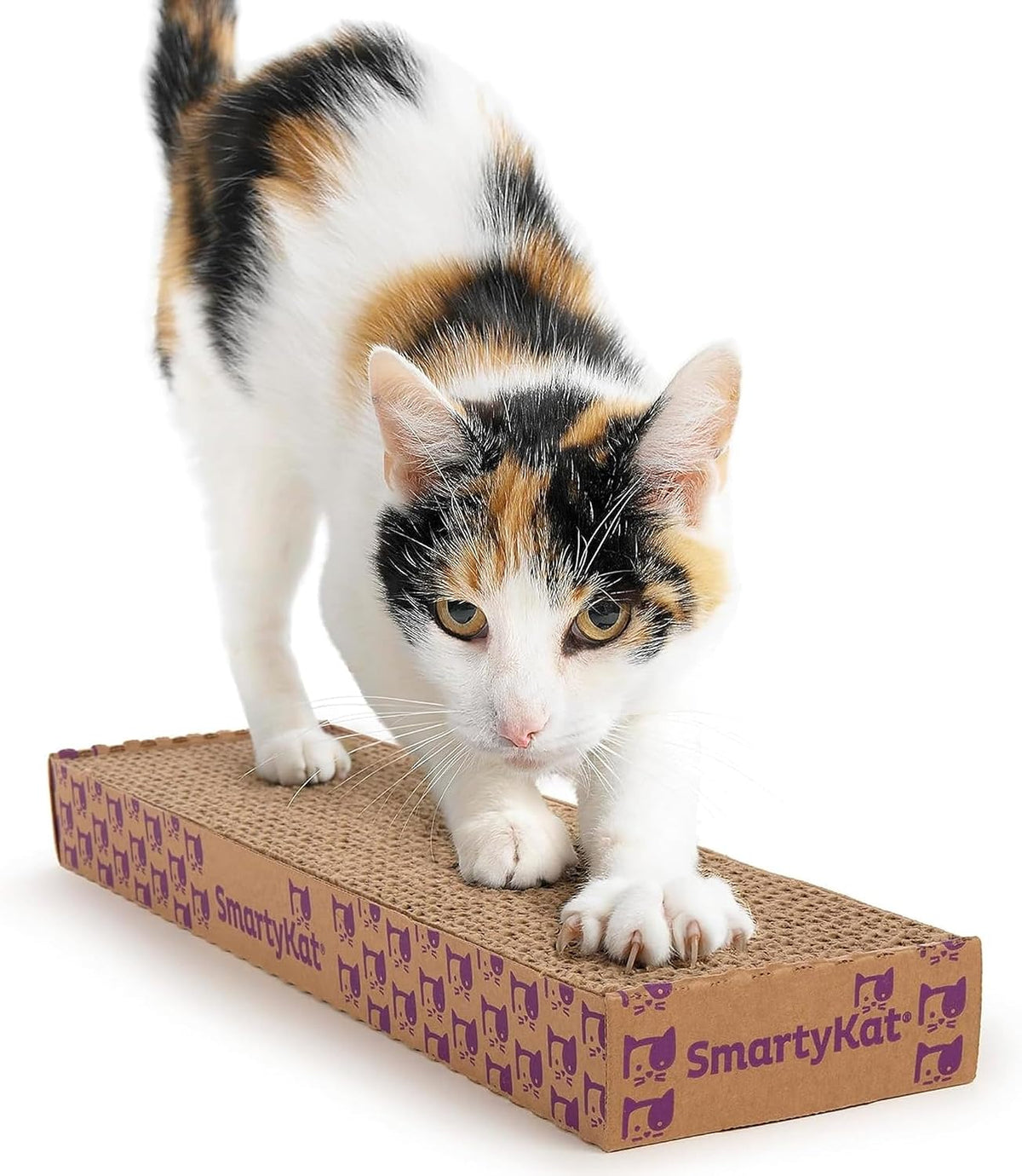 SmartyKat Super Scratcher Chaise Corrugated Cat Scratcher, Catnip Infusion Technology - Brown, One Size