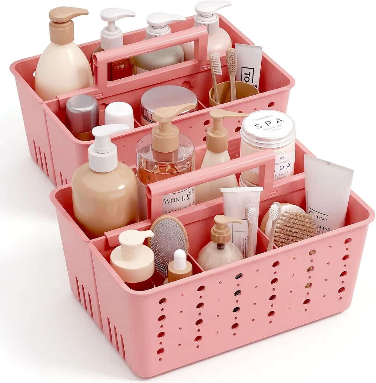 Lifewit Portable Shower Caddy, Plastic Basket Organizer, 1 Pack, White