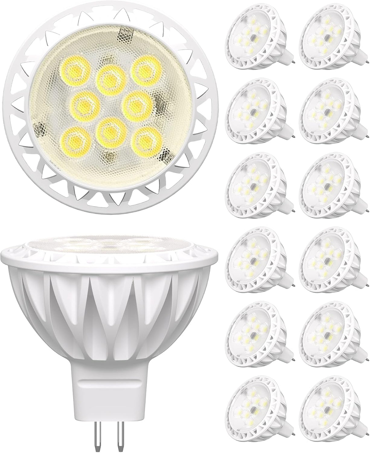 MR16 LED Bulbs 5W GU5.3 12V 2700K Warm White 6 Pack