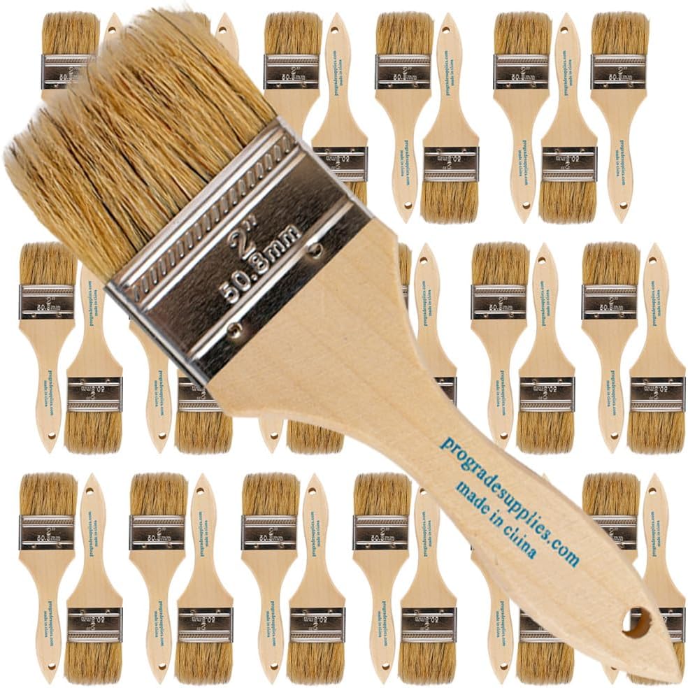 Pro Grade 2" Chip Brushes, Disposable Paint Brushes, for Paint, 36 Pack