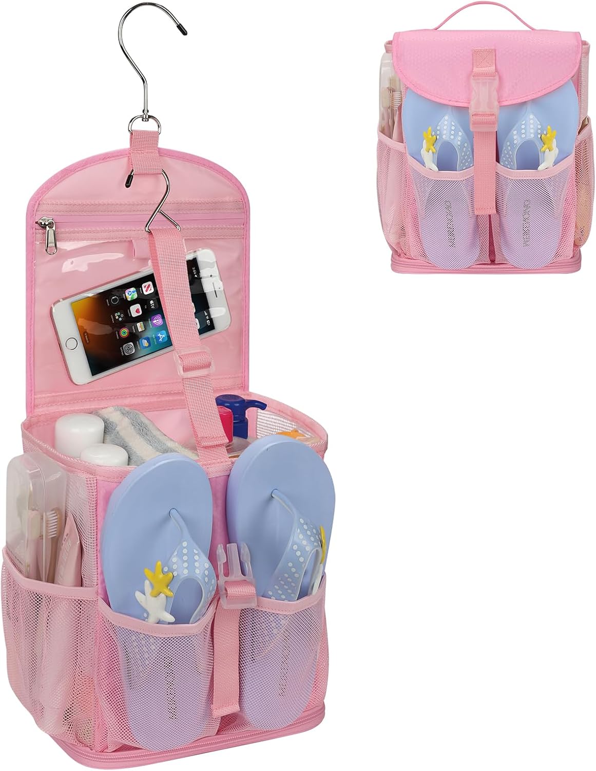 Mesh Shower Caddy Portable Shower Bag for College Dorm Room Essentials