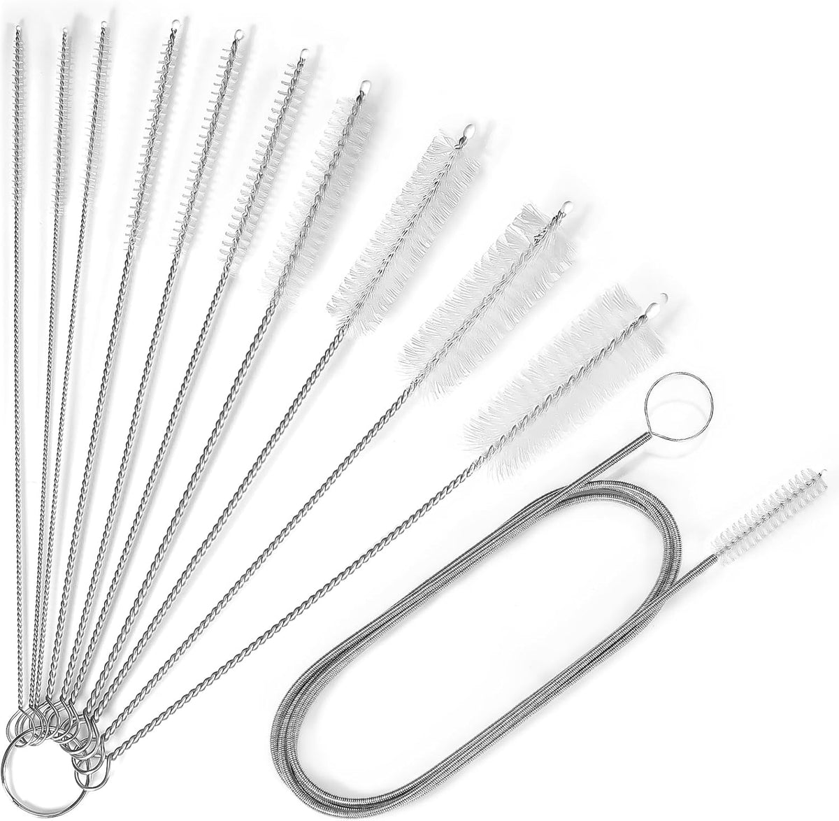 Ixiaoyoo 12 Pcs Straw Cleaner Brushes Set, 8.2 Inch Nylon Cleaning Brush