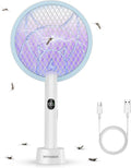Nymrix Electric Fly Swatter 4100V Dual Mode Bug Zapper Racket（Blue,1-Pack）