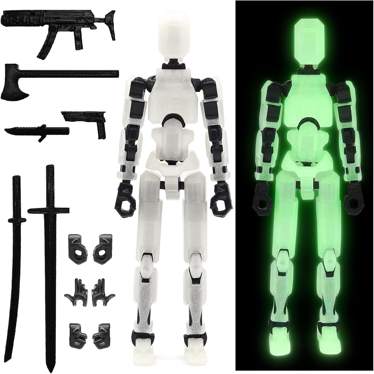 FoxVilla Titan 13 3D Printed Action Figure, Assembled Dummy 13 (Golden)