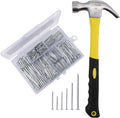 376PCS Galvanized Nails Kit with Storage Box, 6 Sizes for Hanging Pictures