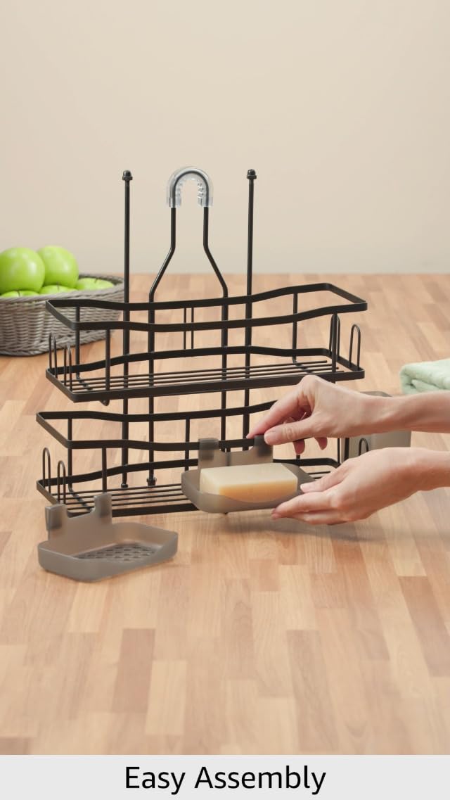Hanging Shower Caddy Over Shower Head - No Drill Rustproof Shower Rack