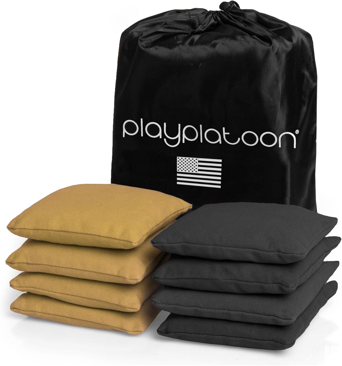 Play Platoon Cornhole Bags Set of 8 Regulation Size & Weight Duck Cloth