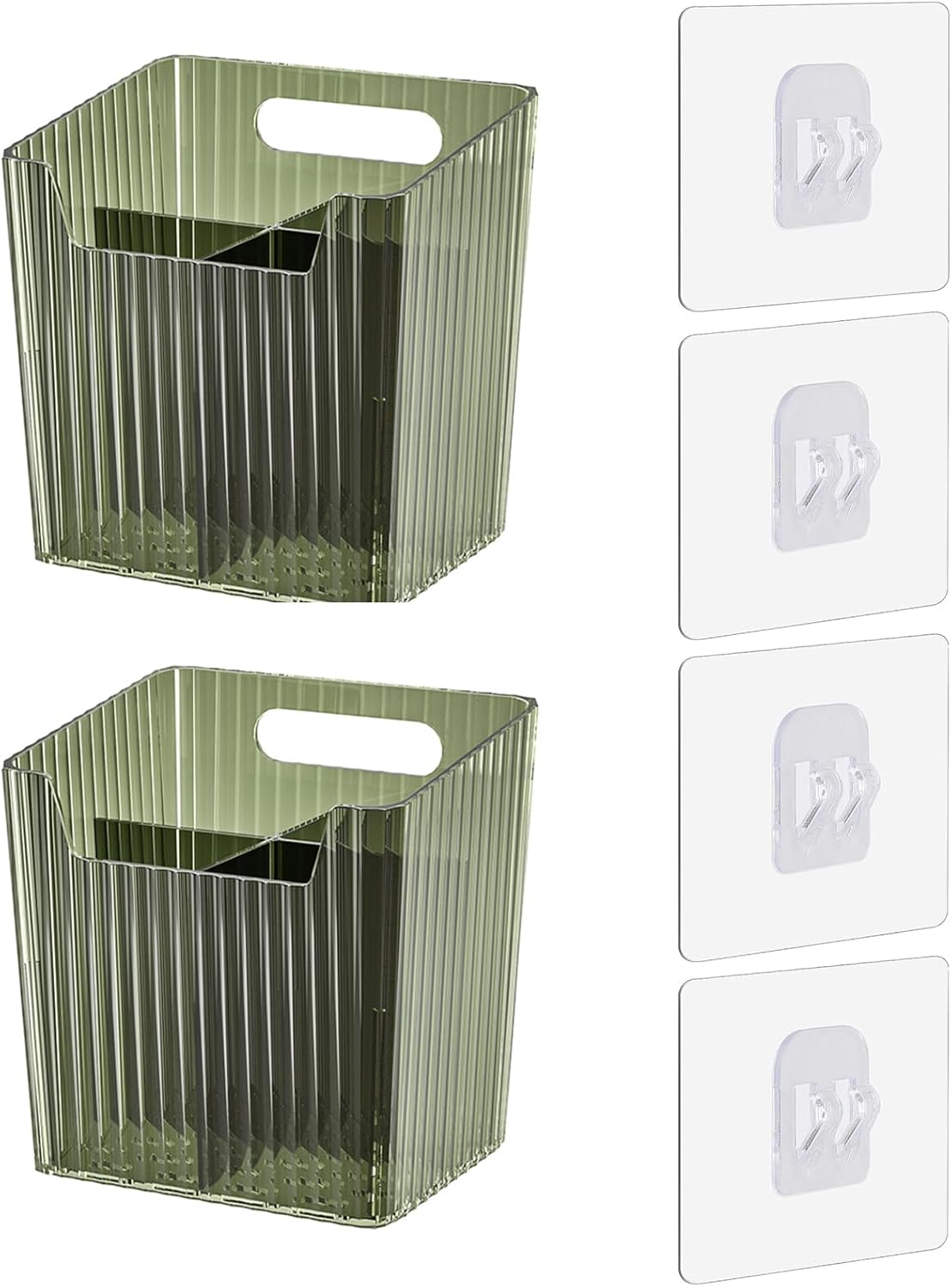 Lae Nuvole Adhesive Cabinet Door Organizer, 2 Pack Wall Shower Caddy, Clear