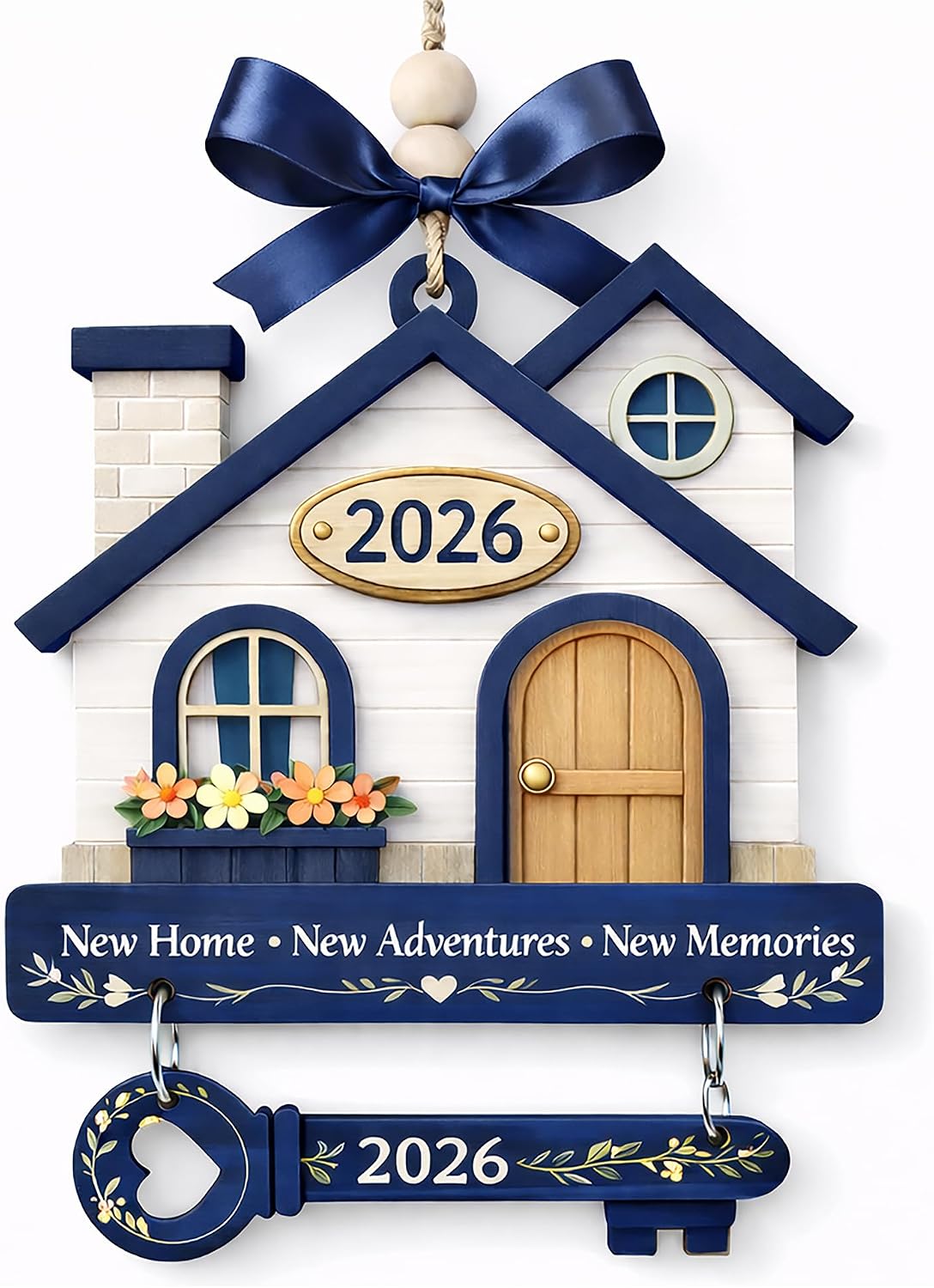 New Home Ornament 2026, New Home Gifts, Housewarming Presents, New House Gift, Welcome Home Gift, First Home Gifts, Home Sweet Home Decor, 4x4 inch (ONM Newhome Eco)