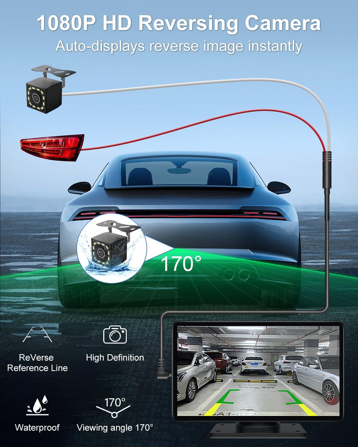 Carplay Screen for Car, 7" Wireless Apple Carplay & Android Auto