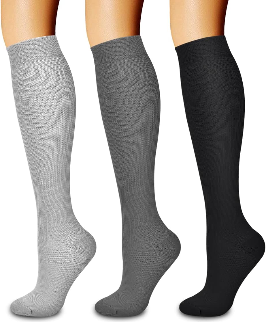 3 Pack Medical Compression Sock-Compression Sock For Women and Men Circulation -Best for Running,Nursing,Athletic Sports
