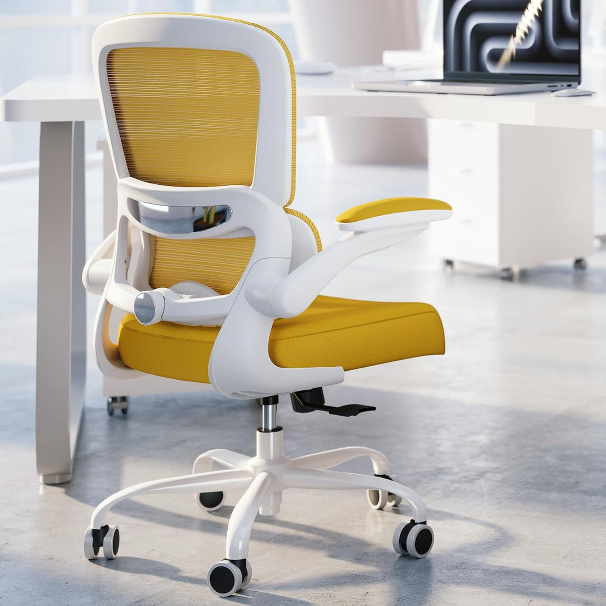 TRALT Office Chair - Ergonomic Desk Chair with Adjustable Lumbar Support, Mesh Computer Chair, Executive Chairs for Home Office Comfortable Lumbar Support (Black)