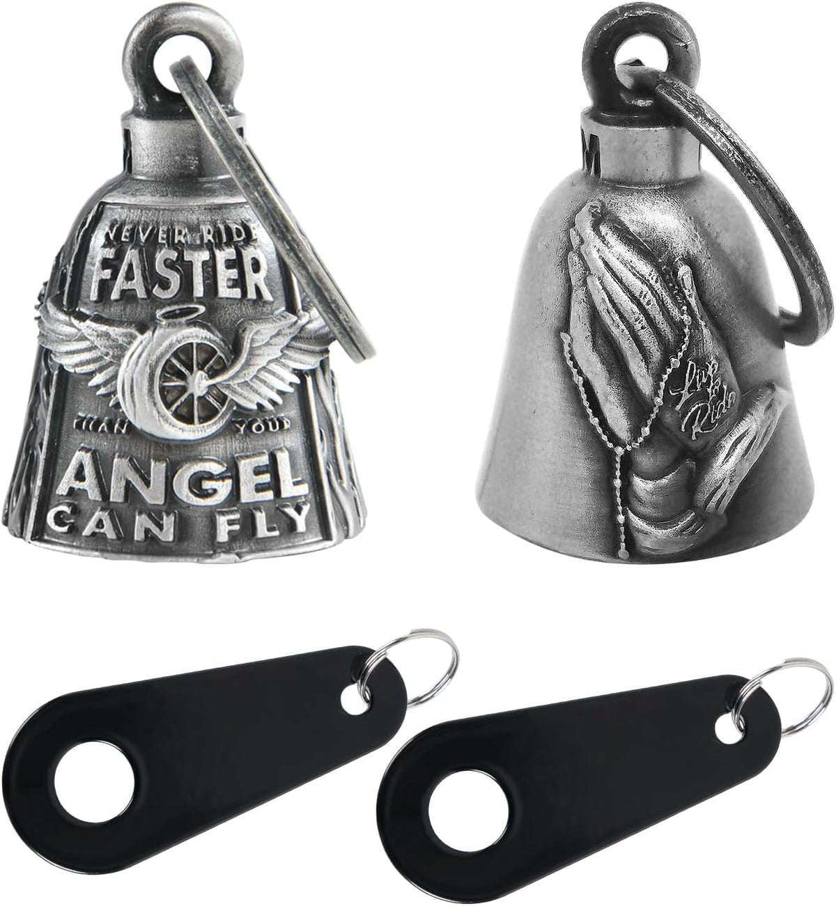 Dream Apparel Motorcycle Bells for Bikers Guardian Angel Gremlin Motorcycle Bells for Motorcycle Rider Key Chain for Luck