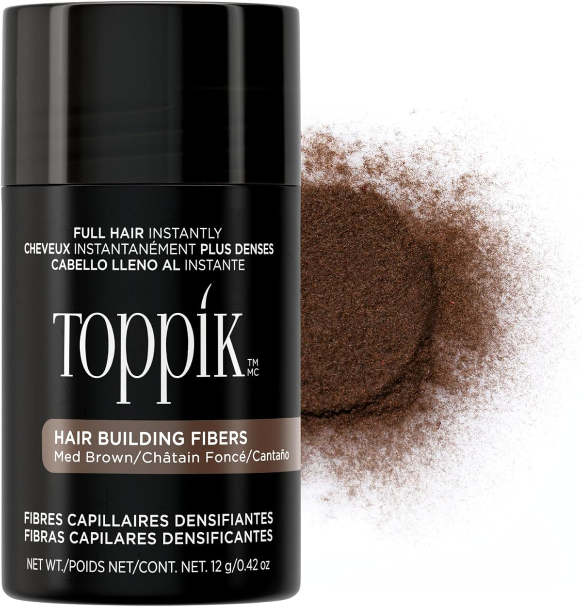 Toppik Hair Building Fibers, Fill In Fine or Thinning Hair Instantly Thicker, Fuller Looking Hair 9 Shades,4 size options