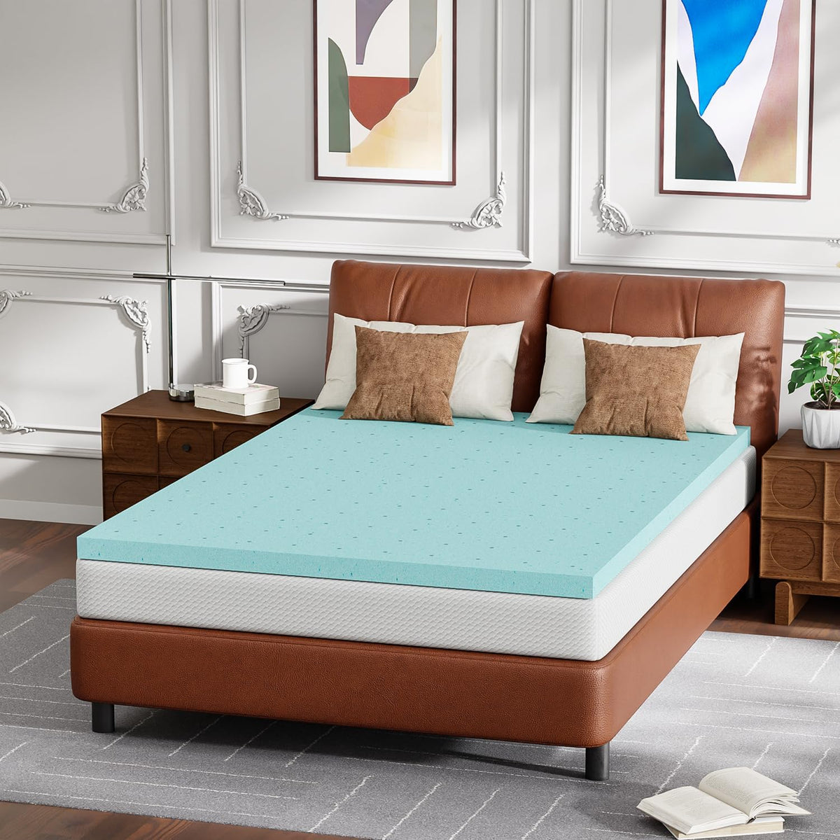 FDW | 8 Inch Twin Mattress | Medium Firm | Gel Memory Foam | White