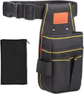 Small Tool Pouch, Small Tool Bag, Tool Pouch with Belt, Industrial Grade Thickened Wear-Resistant Oxford Cloth, 12 Storage Ports, 10.2" x 5.5", Ideal for Electricians, Mechanics, Carpenters and More