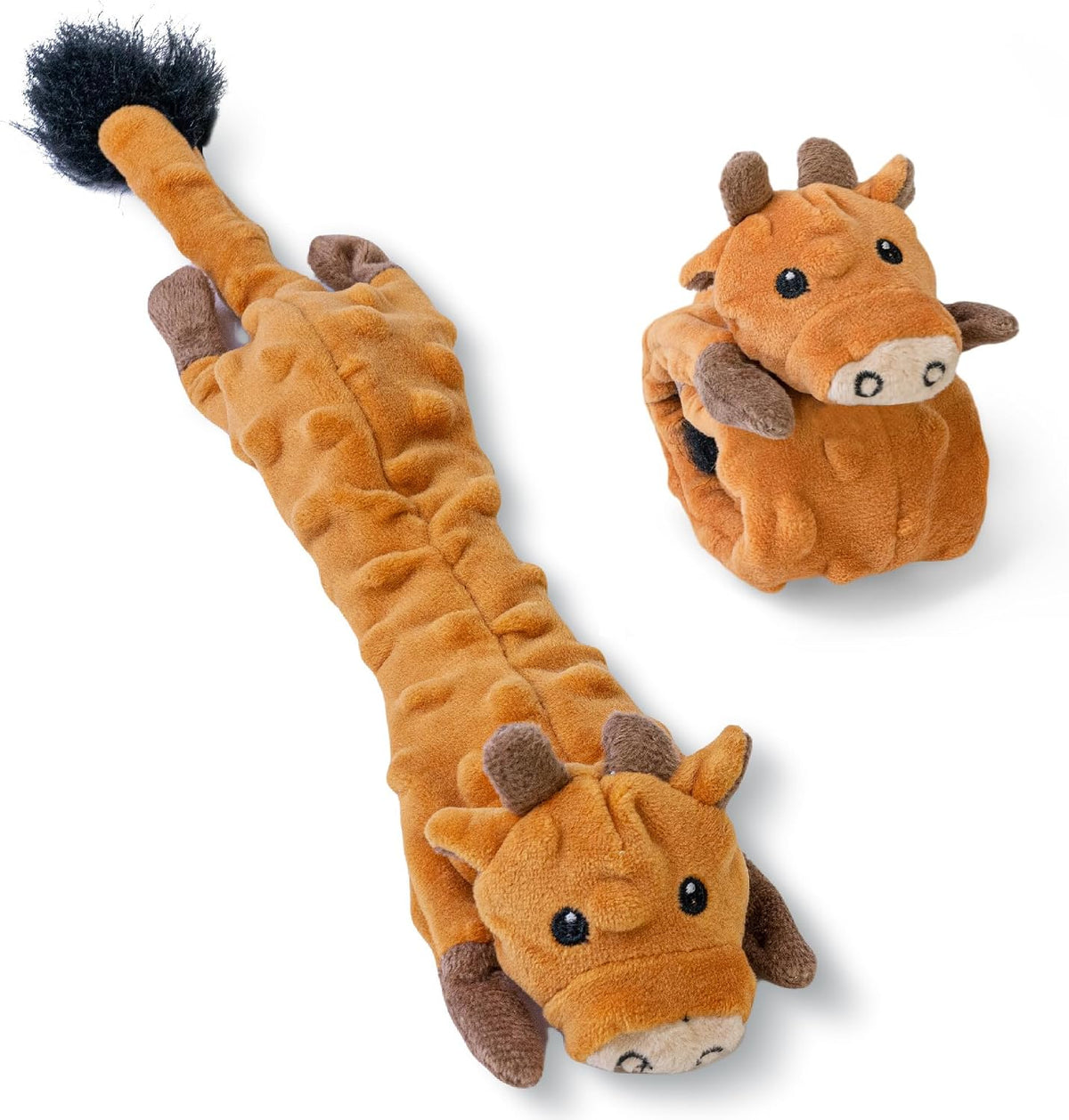SHARLOVY Dog Squeaky Toys 5 Pack, Pet Crinkle Toy No Stuffing Animals Plush | Dog Chew for Large and Medium, Small Puppy Teething for Boredom