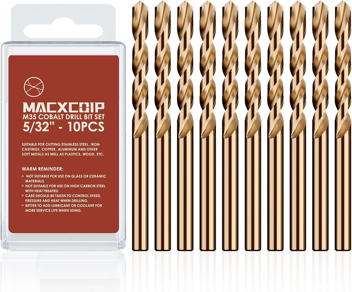 13Pcs(1/16"-1/4") Cobalt Drill Bit Set M35 HSS Jobber Length
