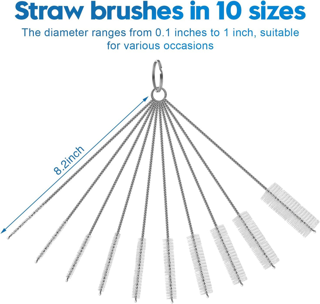 Bottle Brush Cleaner Set for Bottles, Cups and Straws Cleaning, 14 Pack