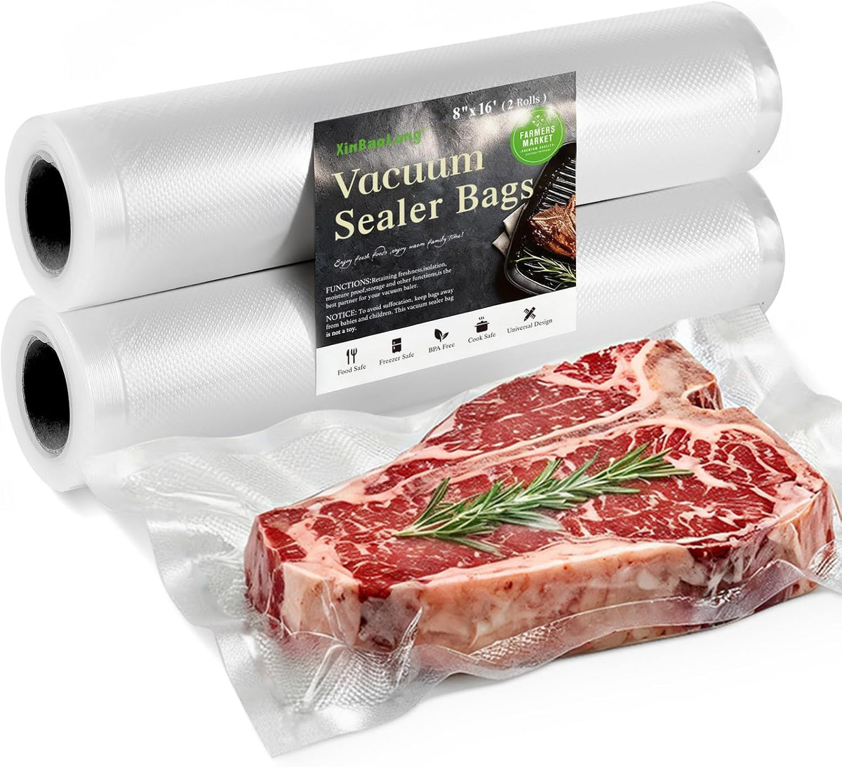Vacuum Sealer Bags For Food 6 Pack, Kitchen Essentials
