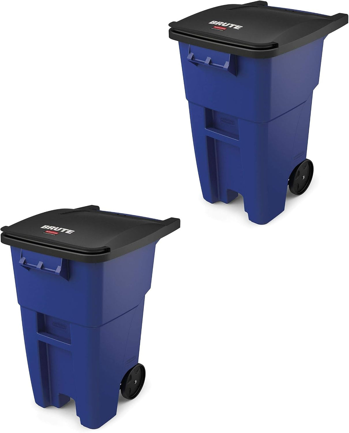 Rubbermaid Commercial Products BRUTE Rollout Plastic Trash/Garbage Can/Bin with Wheels 65 Gal for Restaurants/Hospitals/Offices/Back of House/Warehouses/Home