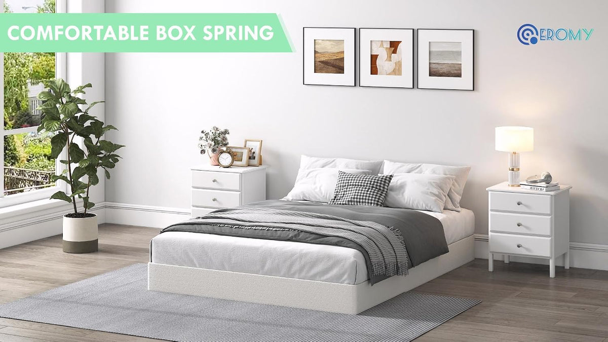 QEROMY 9 Inch High Profile Box Spring Queen Size
