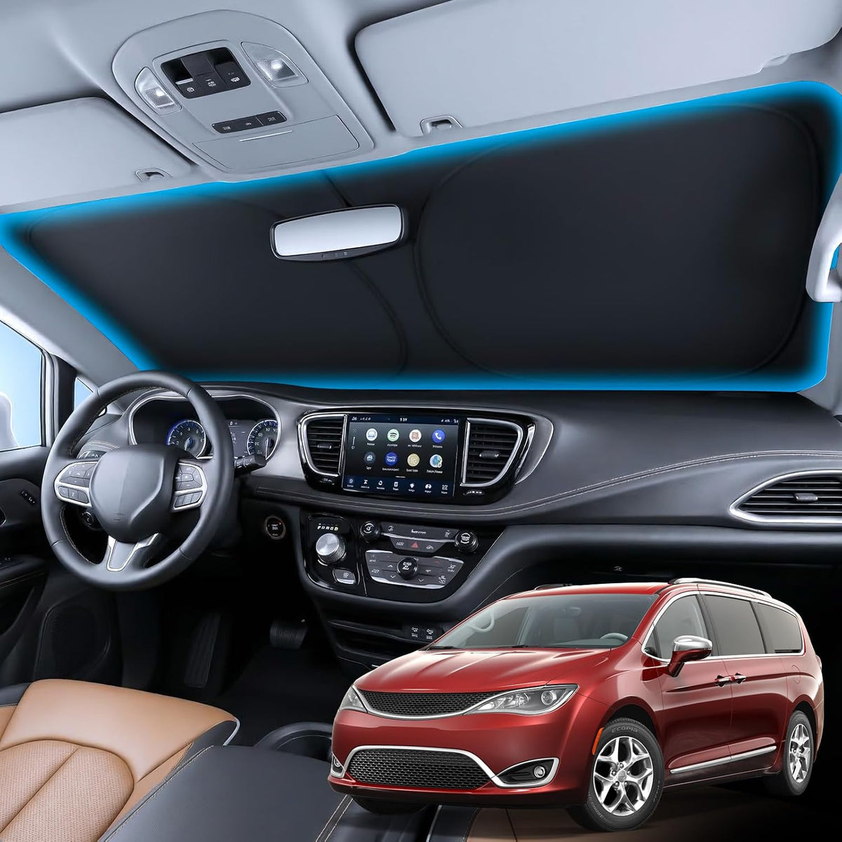 Wigoo for Tesla Model Y/YL 2020-2026 Windshield Sunshade, Keeps Cool