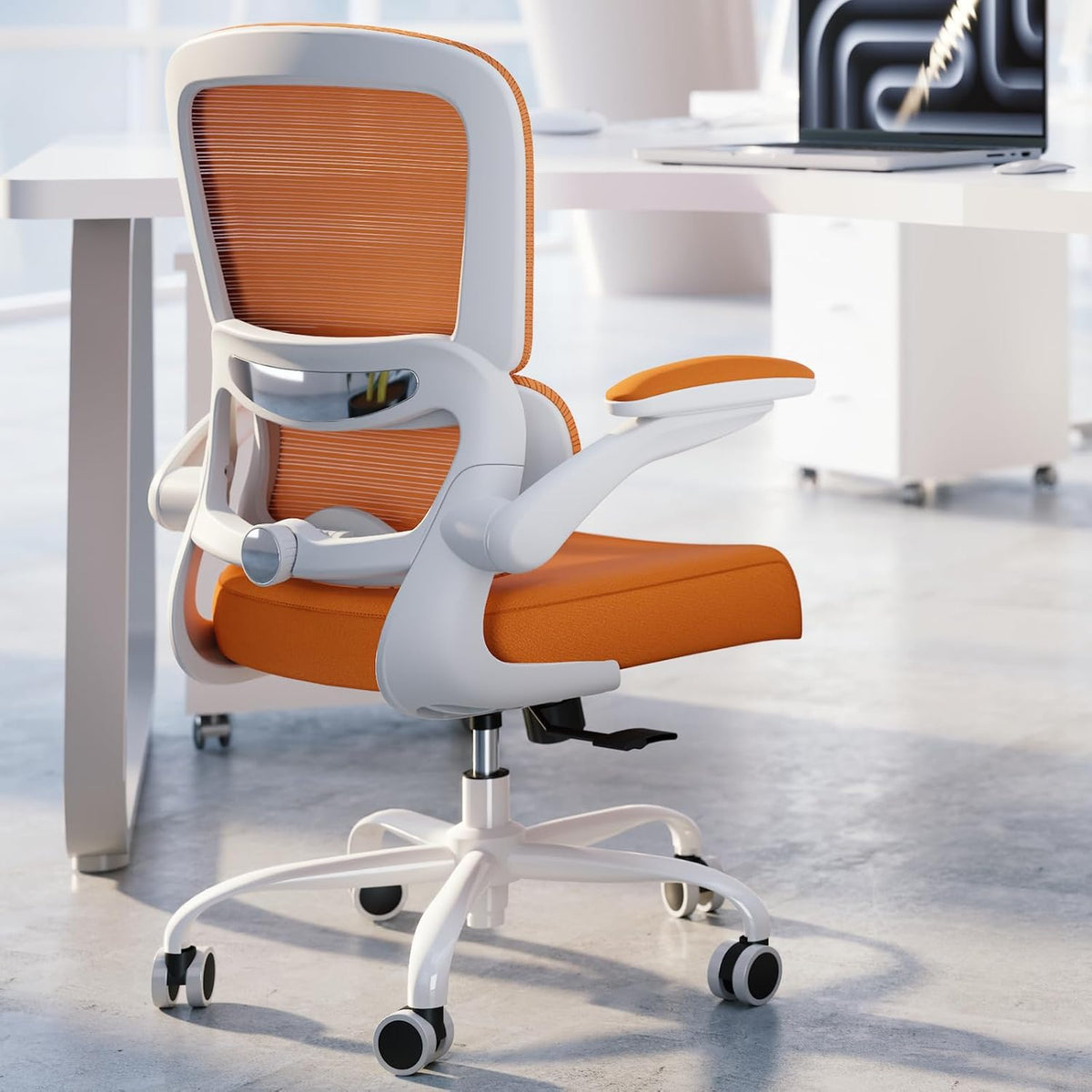 TRALT Office Chair - Ergonomic Desk Chair with Adjustable Lumbar Support, Mesh Computer Chair, Executive Chairs for Home Office Comfortable Lumbar Support (Black)