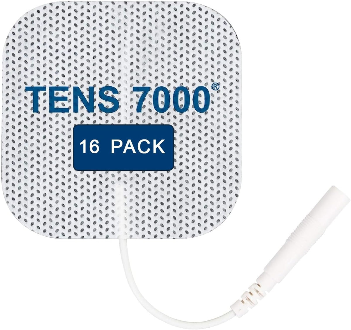 TENS 7000 Official TENS Unit Electrode Pads, 16 Pack - Premium Quality OTC TENS Pads, 2" X 2" - Compatible with Most TENS Machines, Replacement Electrodes Value Pack