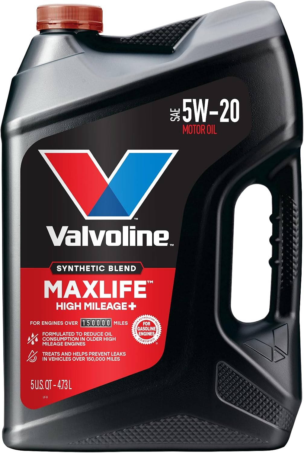 Valvoline High Mileage with MaxLife Technology SAE 10W-40 Synthetic Blend Motor Oil 5 QT
